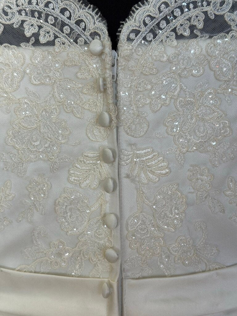 Michelle Bridal Lace Top Satin Dress 22