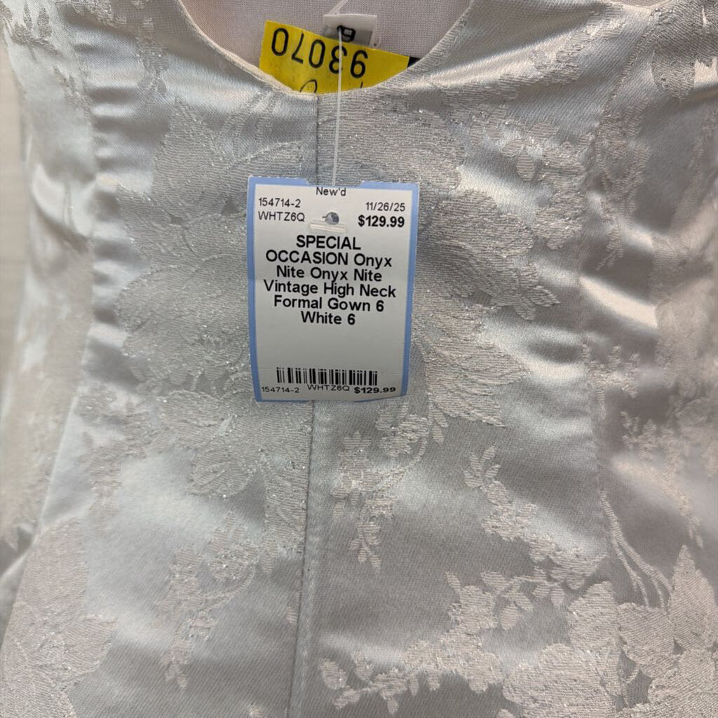 Onyx Nite Vintage High Neck Formal Gown 6