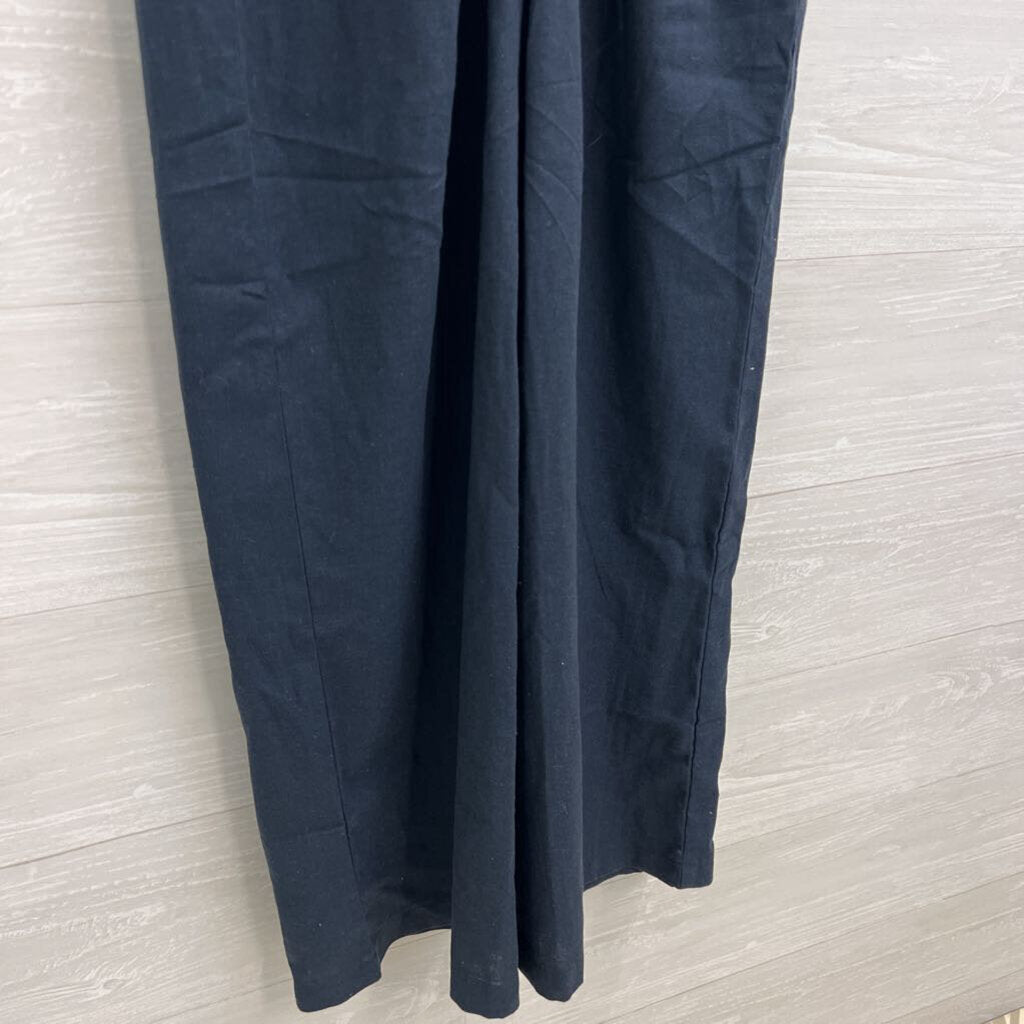 Bella Donna Navy Button Front Jumpsuit Small