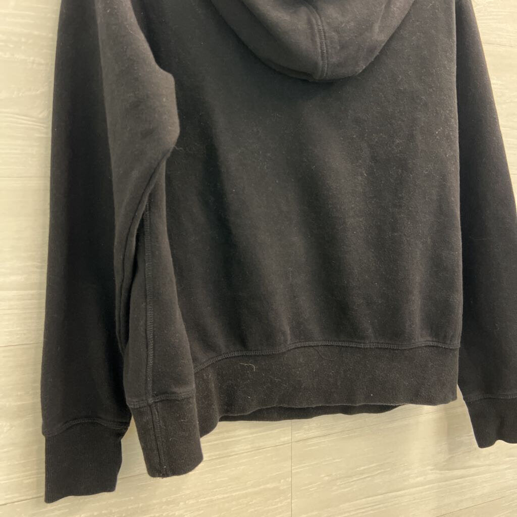 H&M Black/ Multi Embroidered Friends Cropped Hoodie Medium