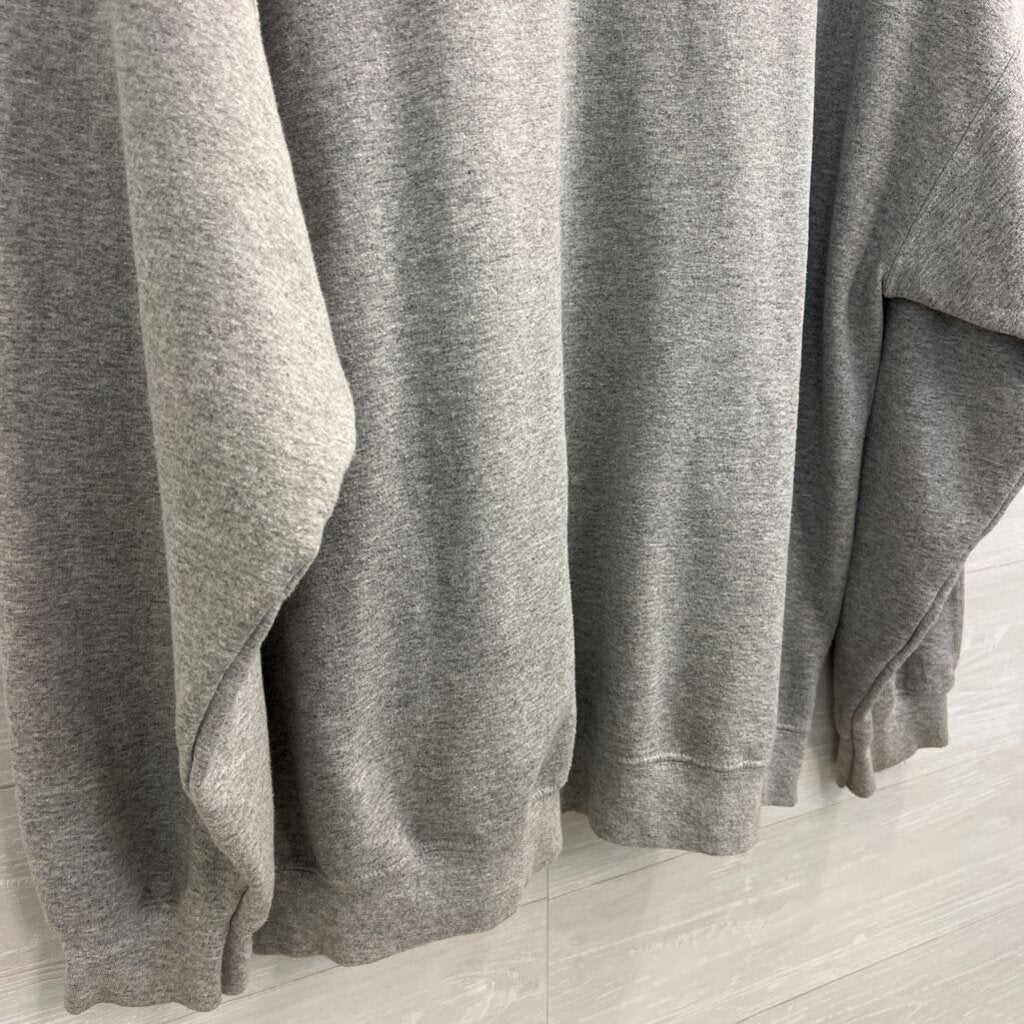 Gildan Grey/ Burgundy/ Orange Blacksburg Long Sleeve Graphic Pullover 2XL