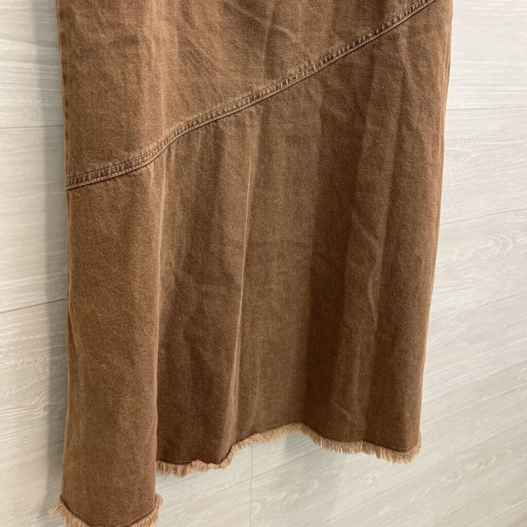 Vintage Newport News Brown Denim Maxi Skirt 12