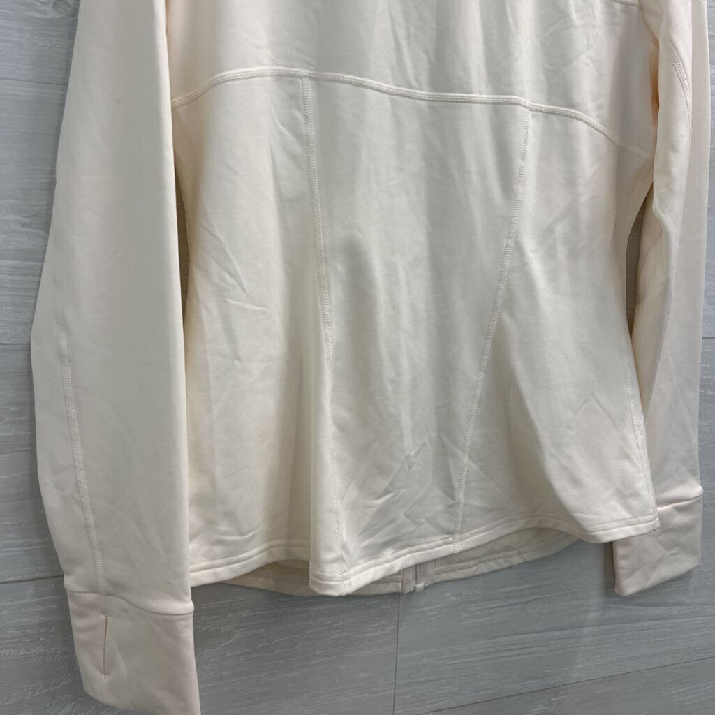 Fabletics Cream Cold Weather Full Zip Jacket Extra Large