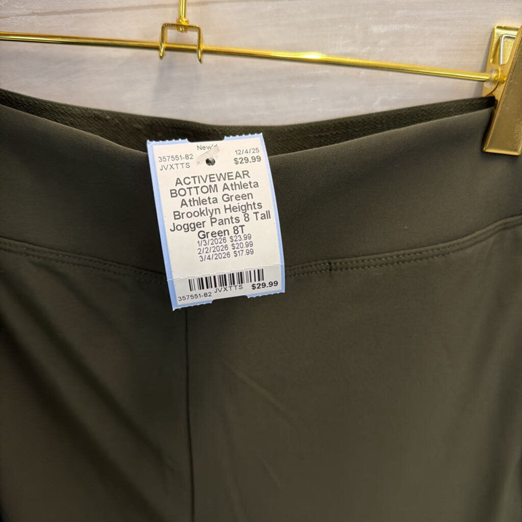 Athleta Green Brooklyn Heights Jogger Pants 8 Tall