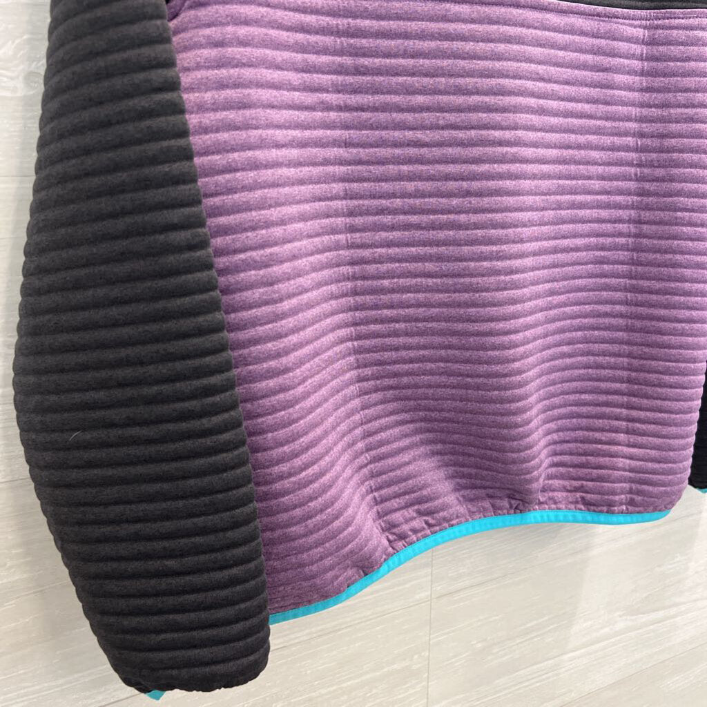 LL Bean Grey/ Purple/ Blue Color Block Pullover Extra Small