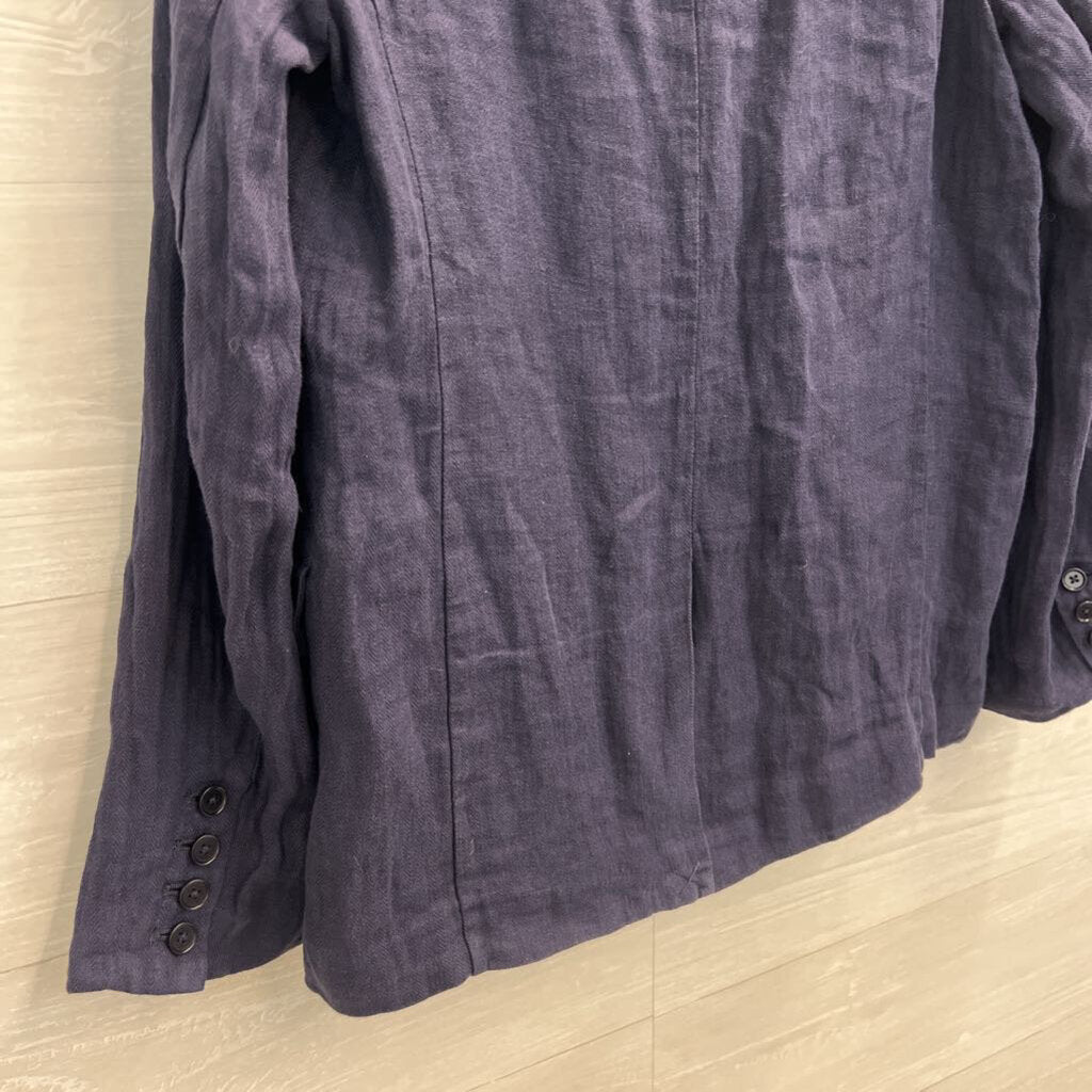 Sundance Navy 100% Linen Blazer Jacket Extra Small
