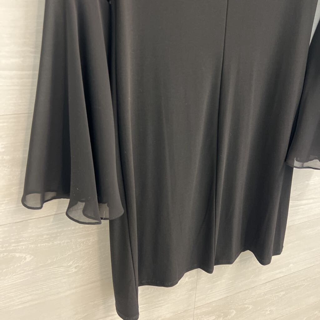 MSK Black Long Bell Sleeve Dress Medium