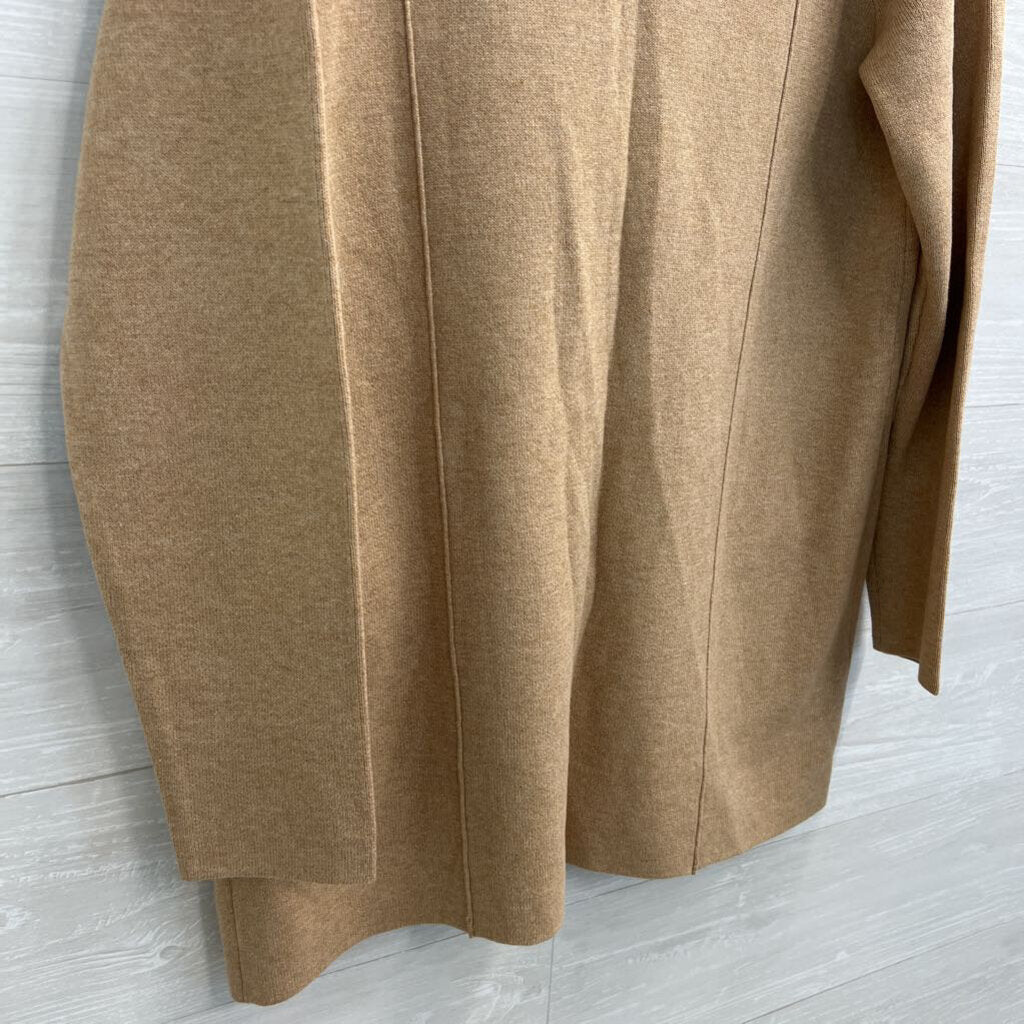 J Jill Brown Knit Blazer Cardigan Sweater Medium