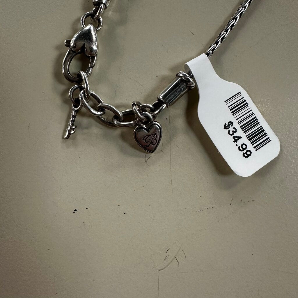 Brighton Silver Heart Shaped Lock Charm Bracelet