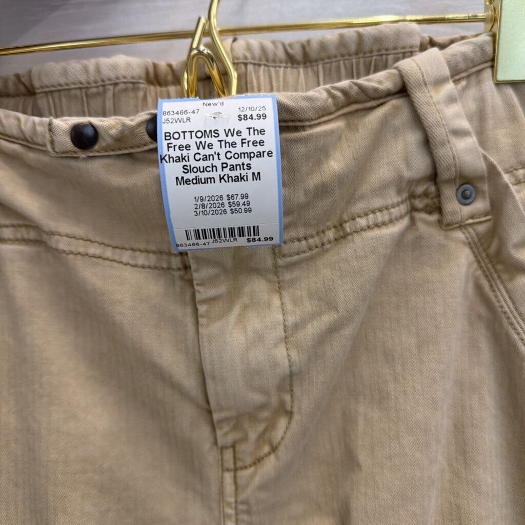 We The Free Khaki Can't Compare Slouch Pants Medium