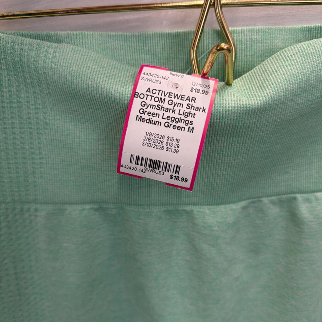GymShark Light Green Leggings Medium