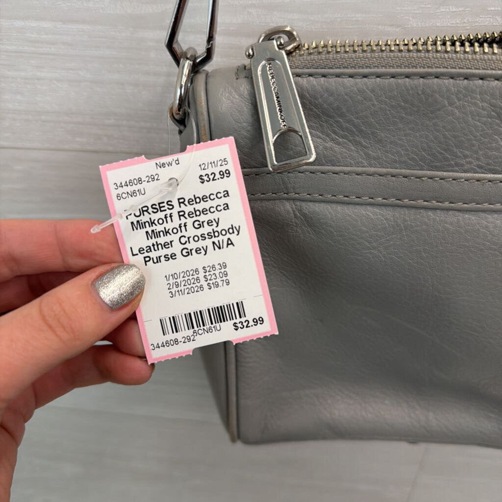 Rebecca Minkoff Grey Leather Crossbody Purse