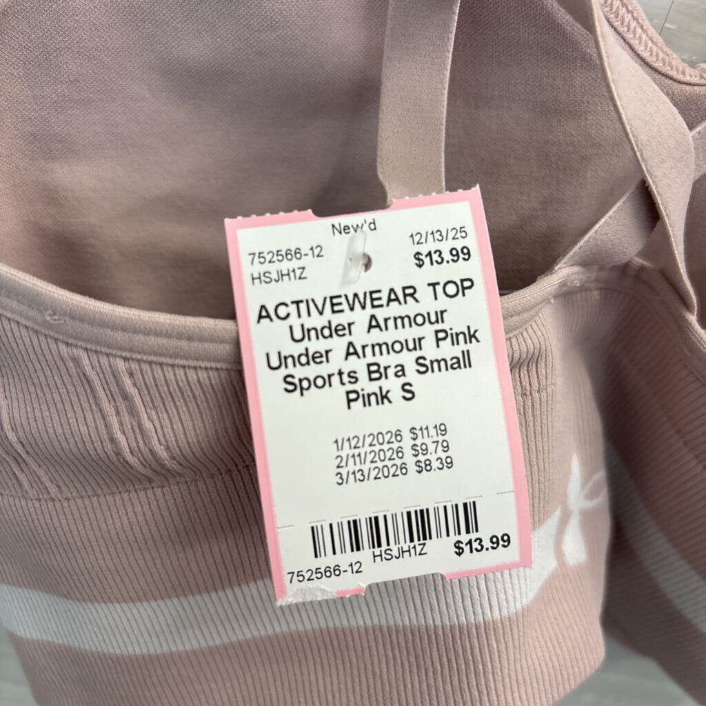 Under Armour Pink Sports Bra Small