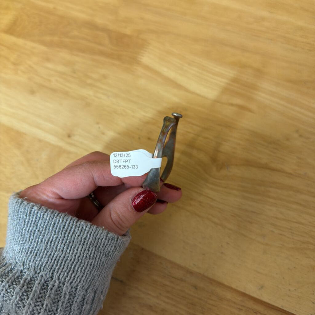 Lucky Brand Hammered Silver Bangle Bracelet