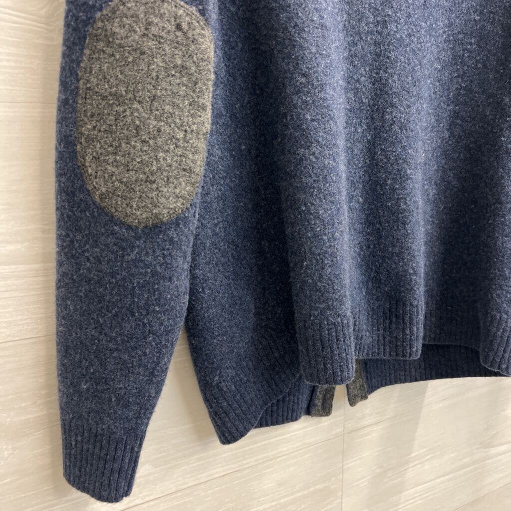 Black Brown 1826 100% Merino Wool Navy/Grey Cardigan Small