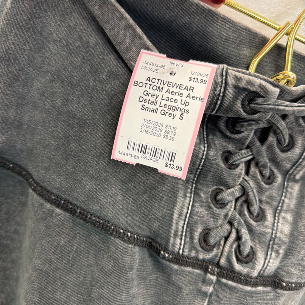 Aerie Grey Lace Up Detail Leggings Small