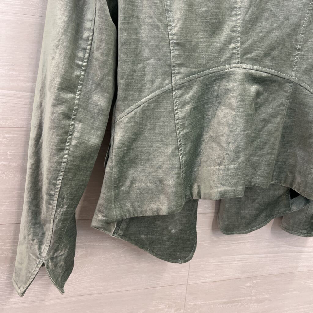 Free People Green Halo Velvet Blazer Medium