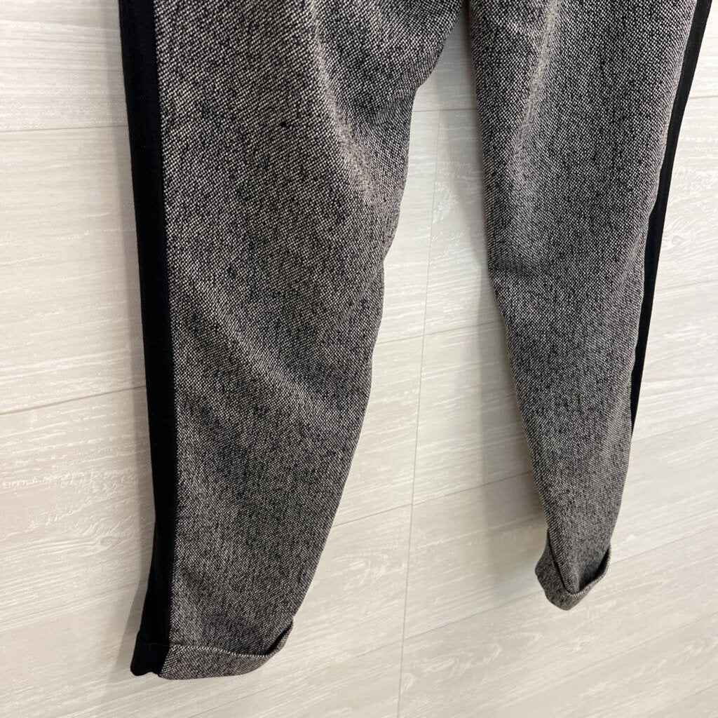 iltm Black/ White Front Black Stripe Sides Pull On Pants Medium