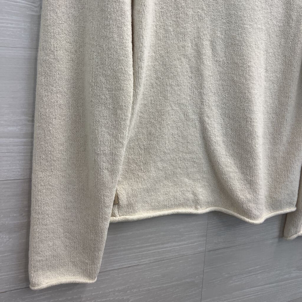 Prana Cream Soft Knit V Neck Sweater Top Large