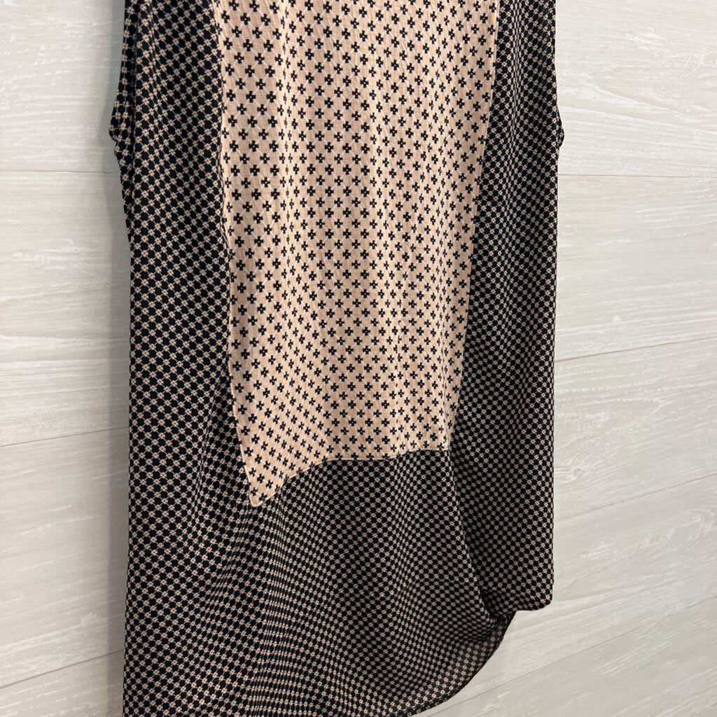 Loft Brown/ Black Print Tank Top Large