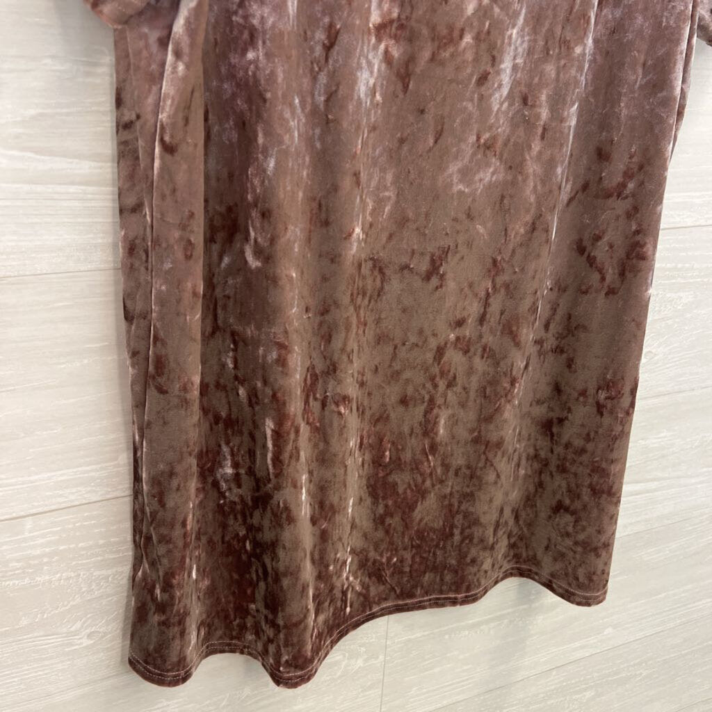 Spring and Mercer Pink Velvet Legging Short Sleeve Top Extra Large