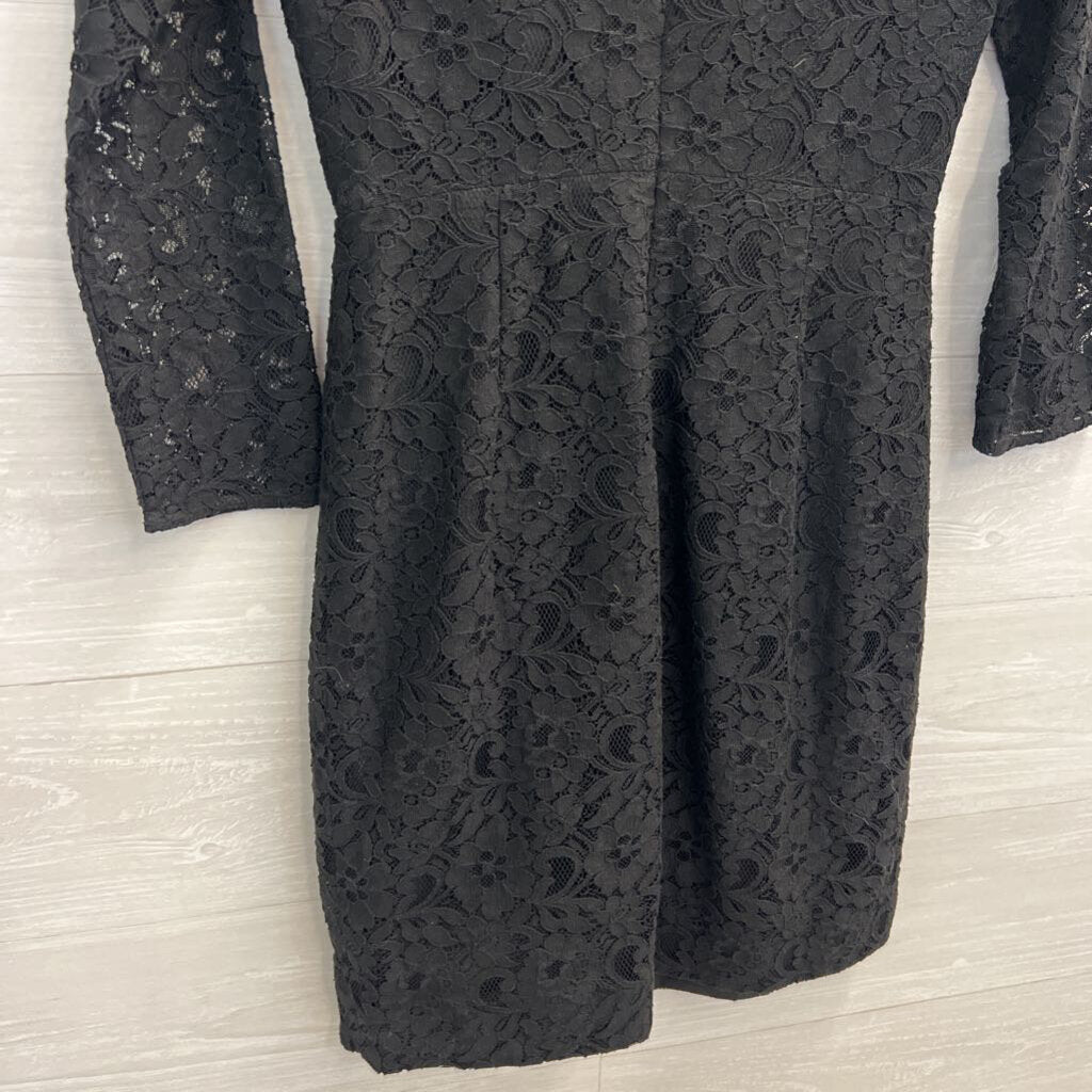 J Crew Black Lace Long Sleeve Dress 2