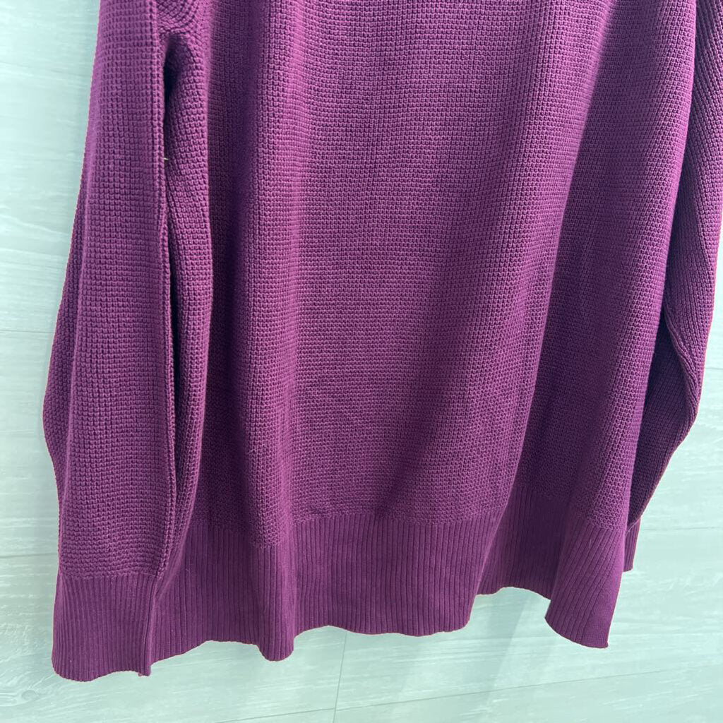 Eddie Bauer Purple Textured Cascadia Sweater Extra Large