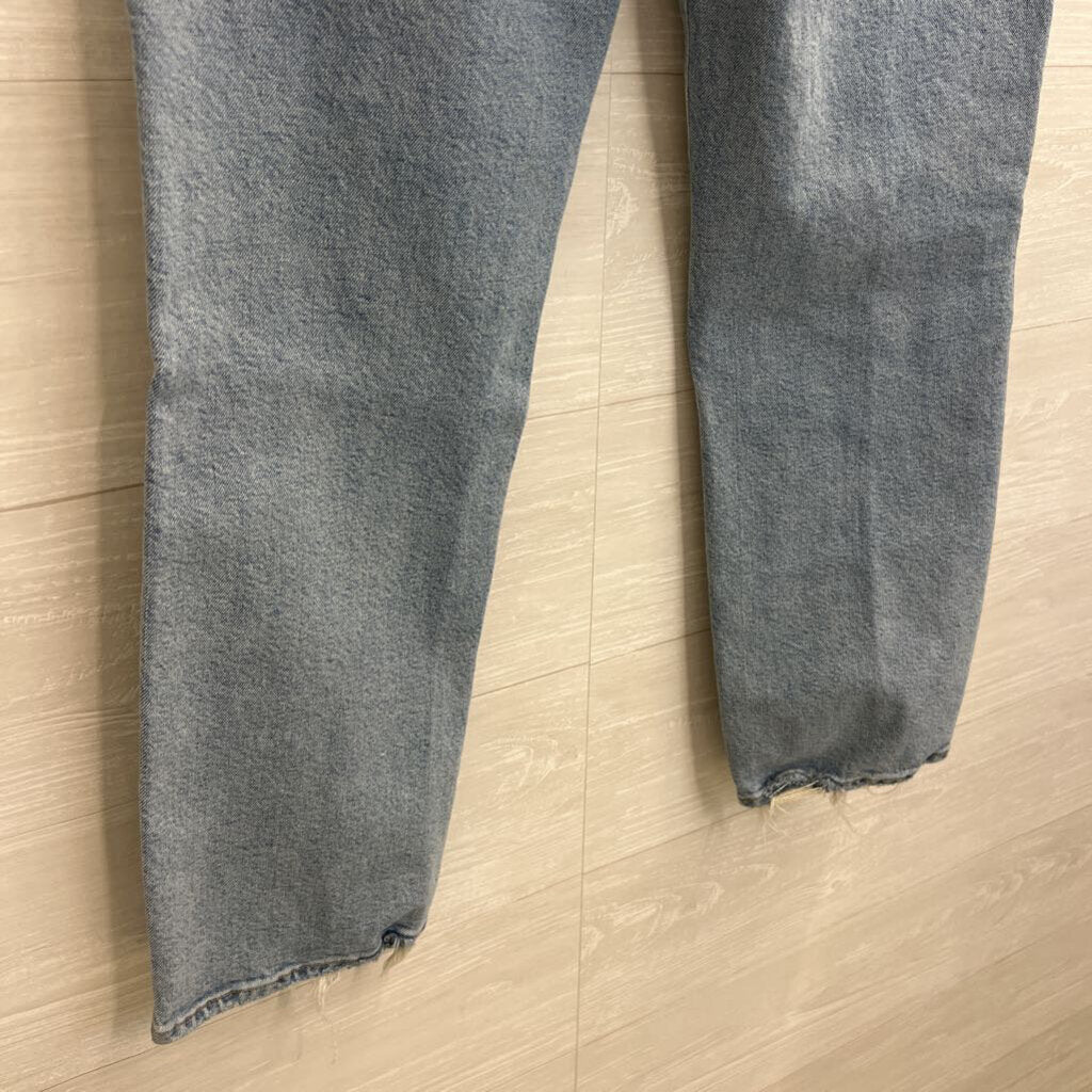 Agolde Light Wash High Rise Mom Jeans 28