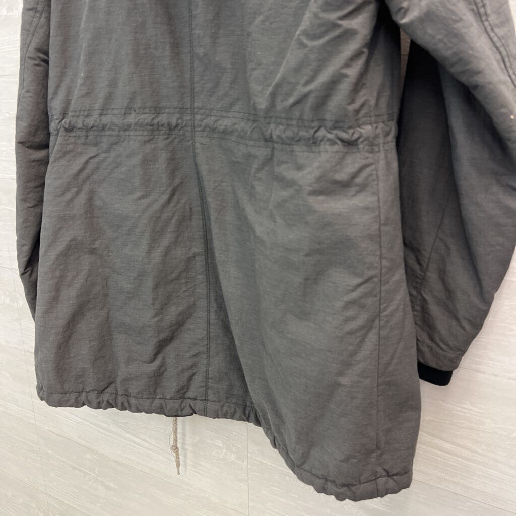 Eddie Bauer Grey Sherpa Lined Ladder Creek Parka Jacket Large