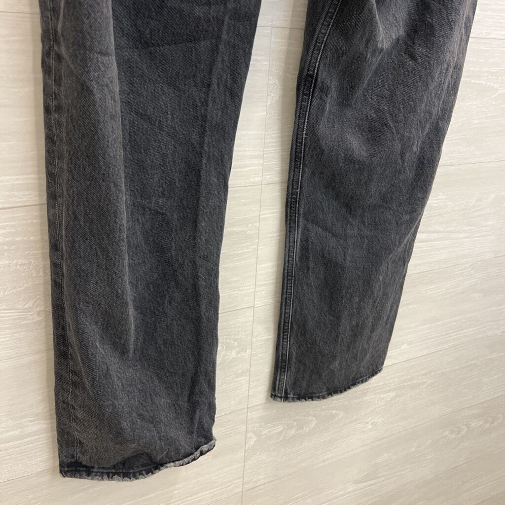 Agolde Black Denim Wide Leg Jeans 32