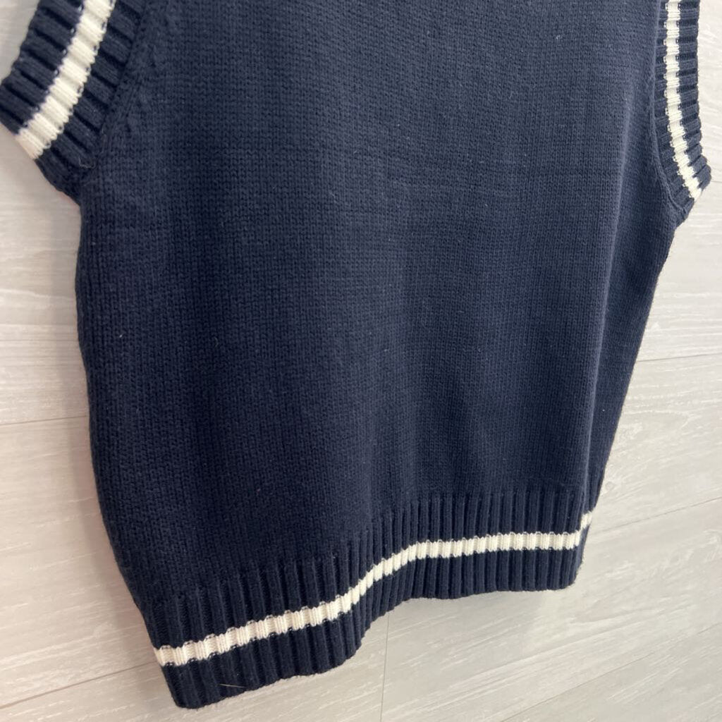 HYFVE Navy/White V-neck Sweater Vest Small