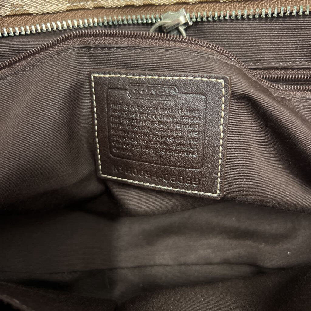 Coach Brown Soho Signature Jacquard Leather Satchel Purse
