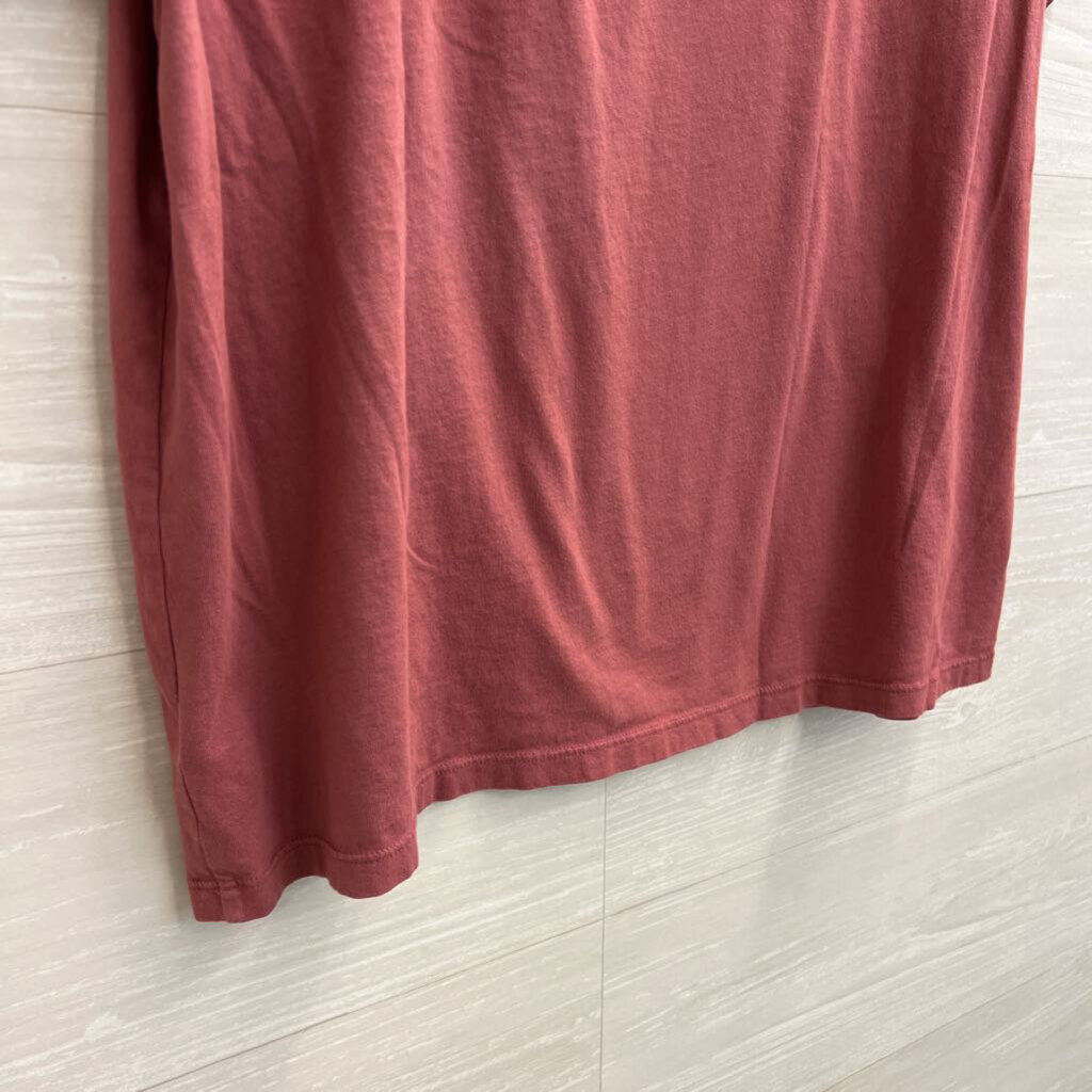 Velvet Pink Paw Print Patchwork Short Sleeve Top Extra Large