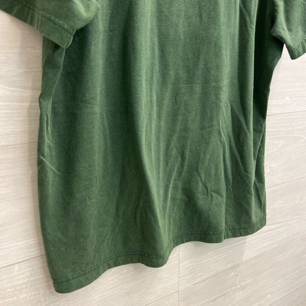 Social Culture Green/ White Lucky Vibes Short Sleeve Graphic Tee Large