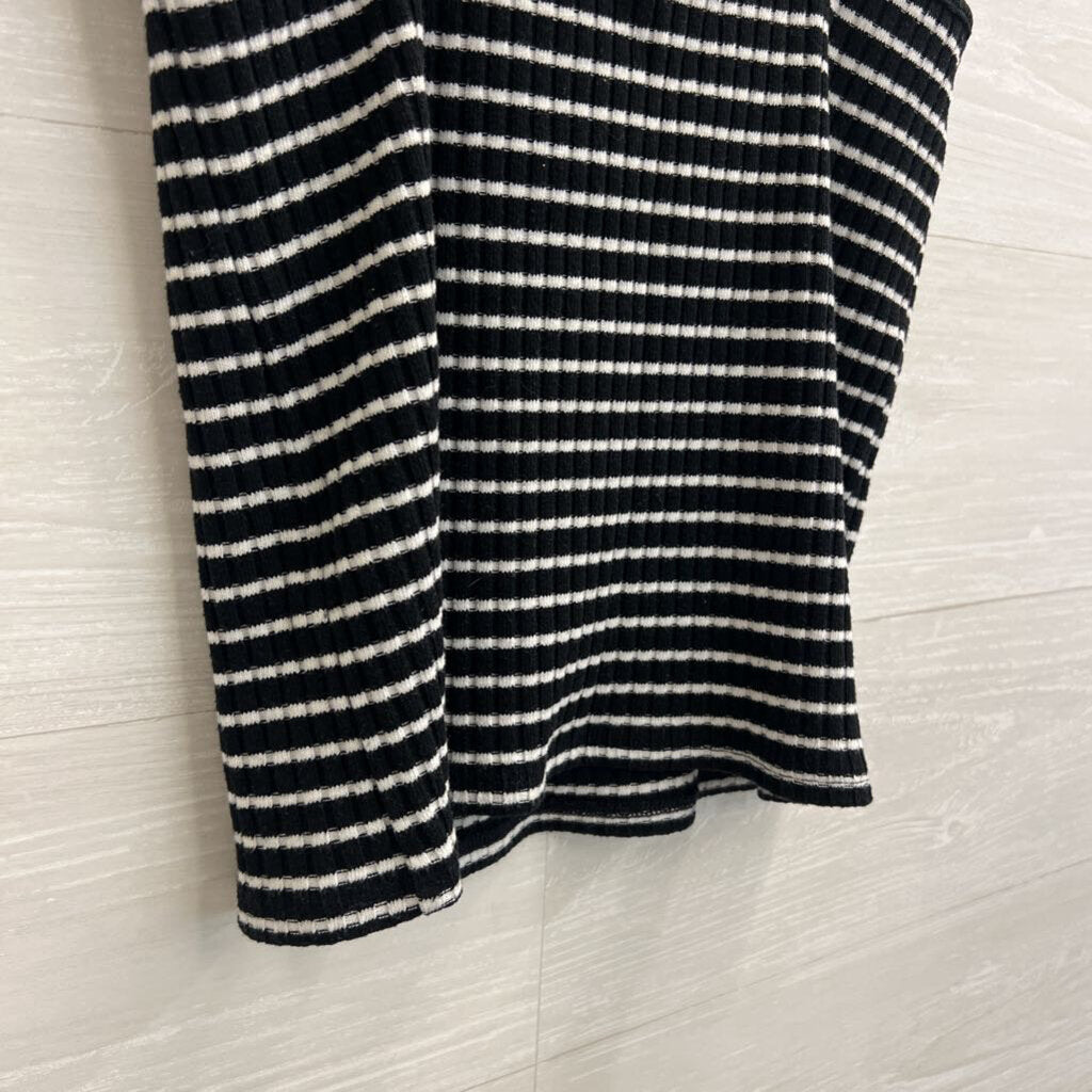 Madewell Black/ White Striped Knit Tank Top Small