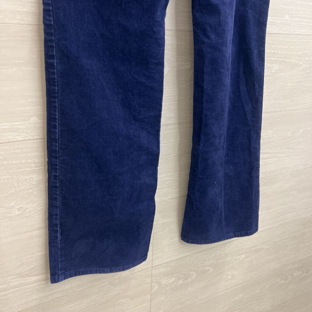 J Crew Navy Corduroy Straight Leg Pants 28