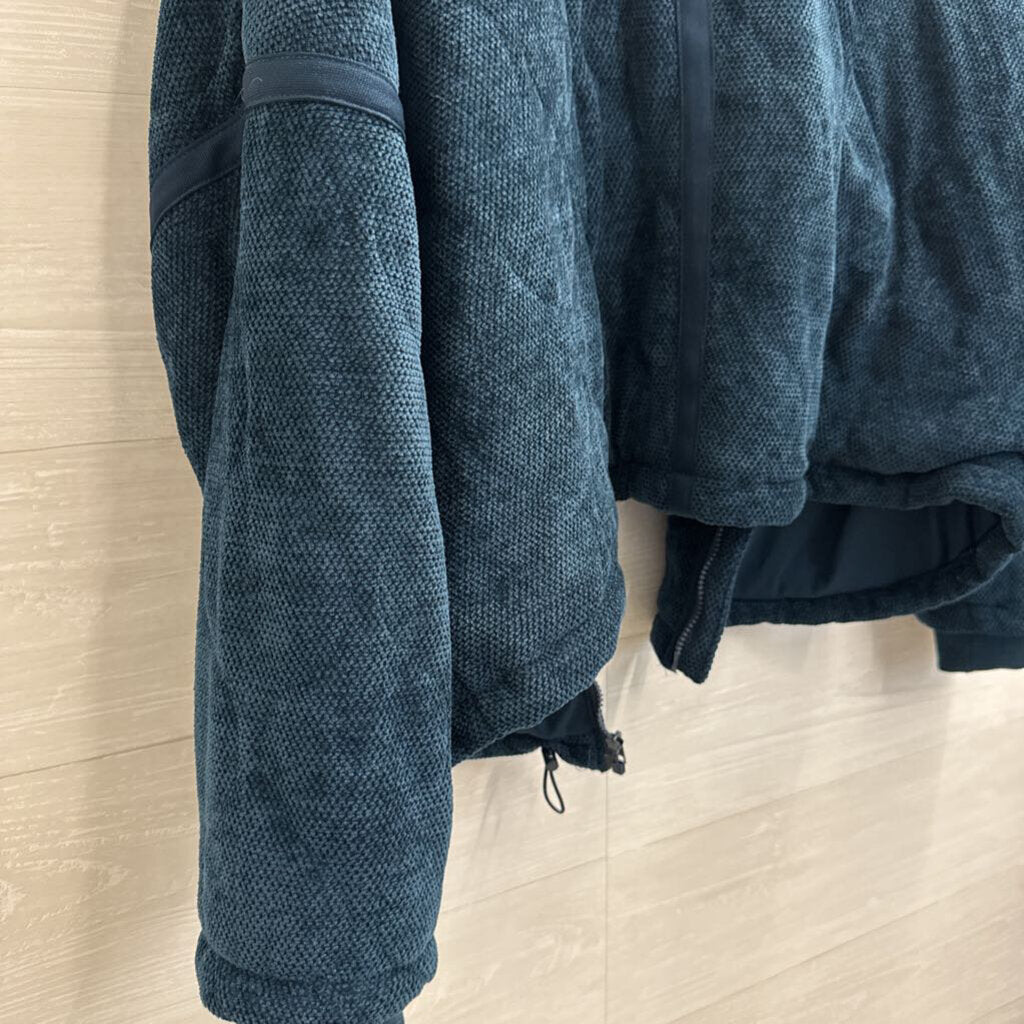 POL Blue Soft Textured Zip Up Jacket Large