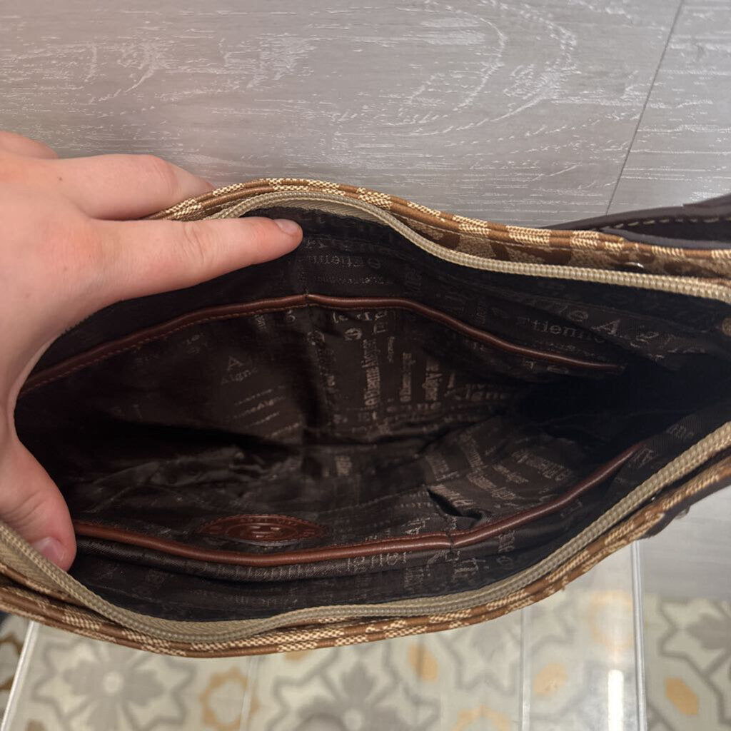 Etienne Aigner Regal Signature Collection Monogram Canvas/ Leather Shoulder Purse