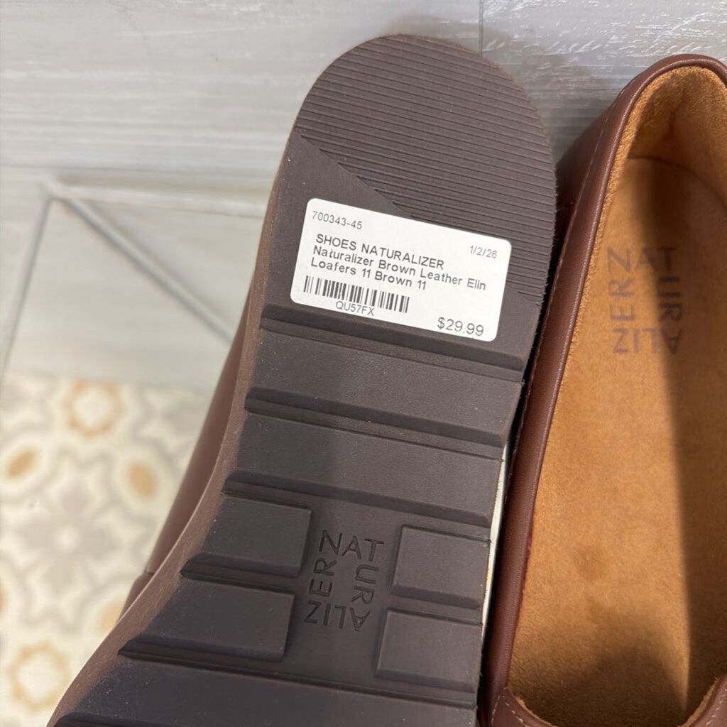 Naturalizer Brown Leather Elin Loafers 11