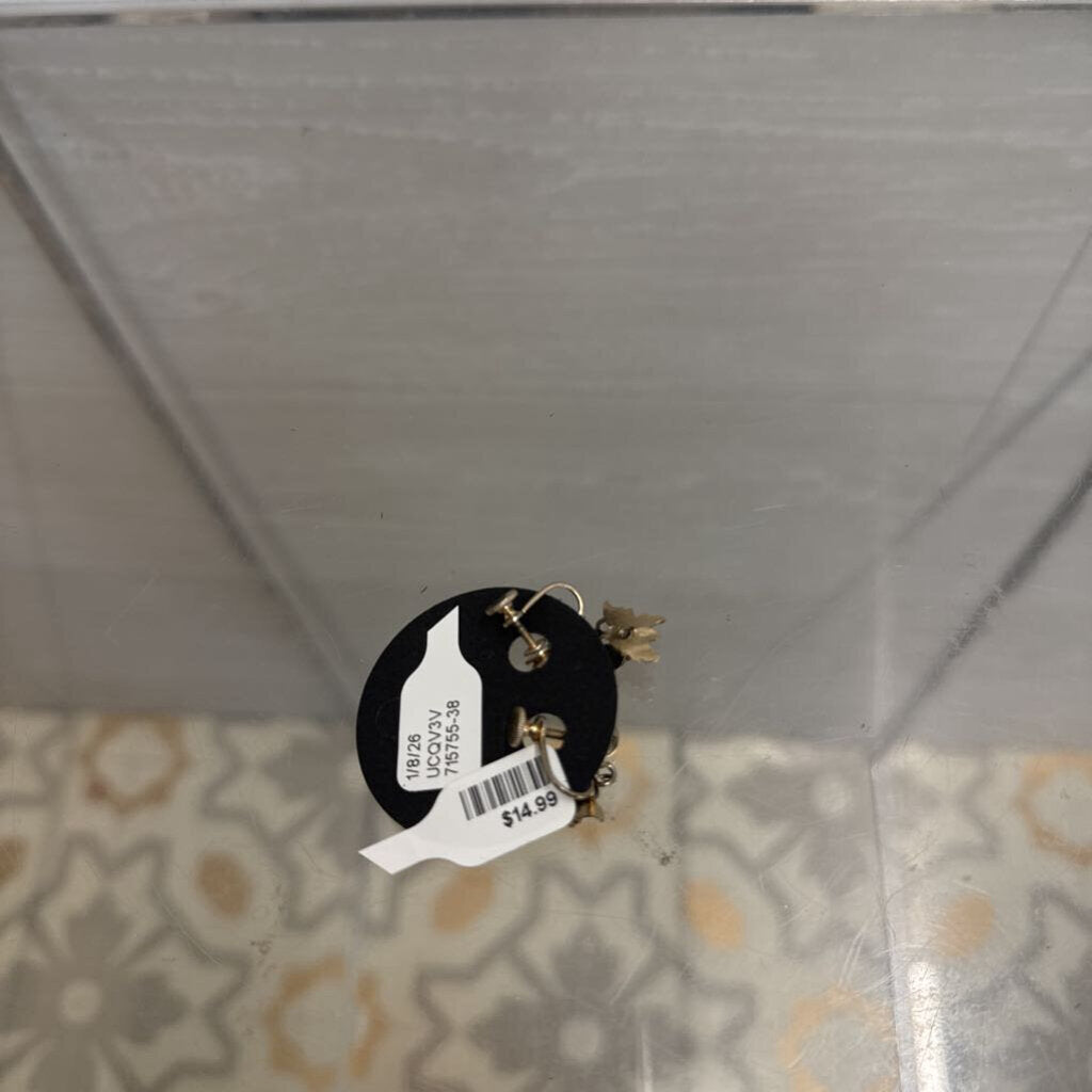 Vintage Butterfly Pearl Screw Back Earrings