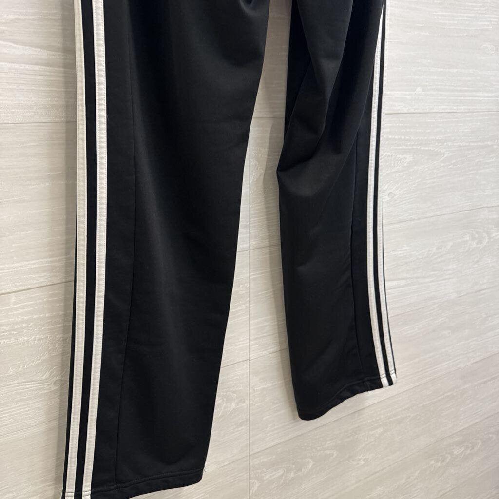 Adidas Black/ White Stripe Pull On Sweatpants Medium
