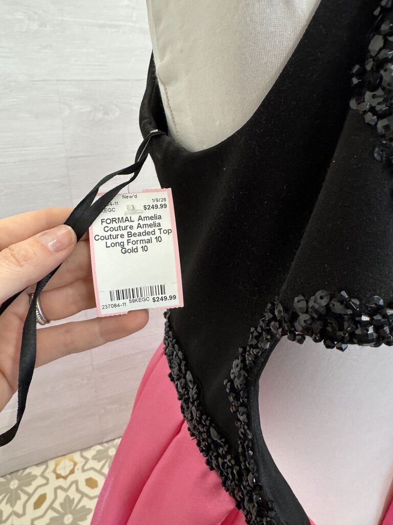 Amelia Couture Beaded Top Long Formal 10