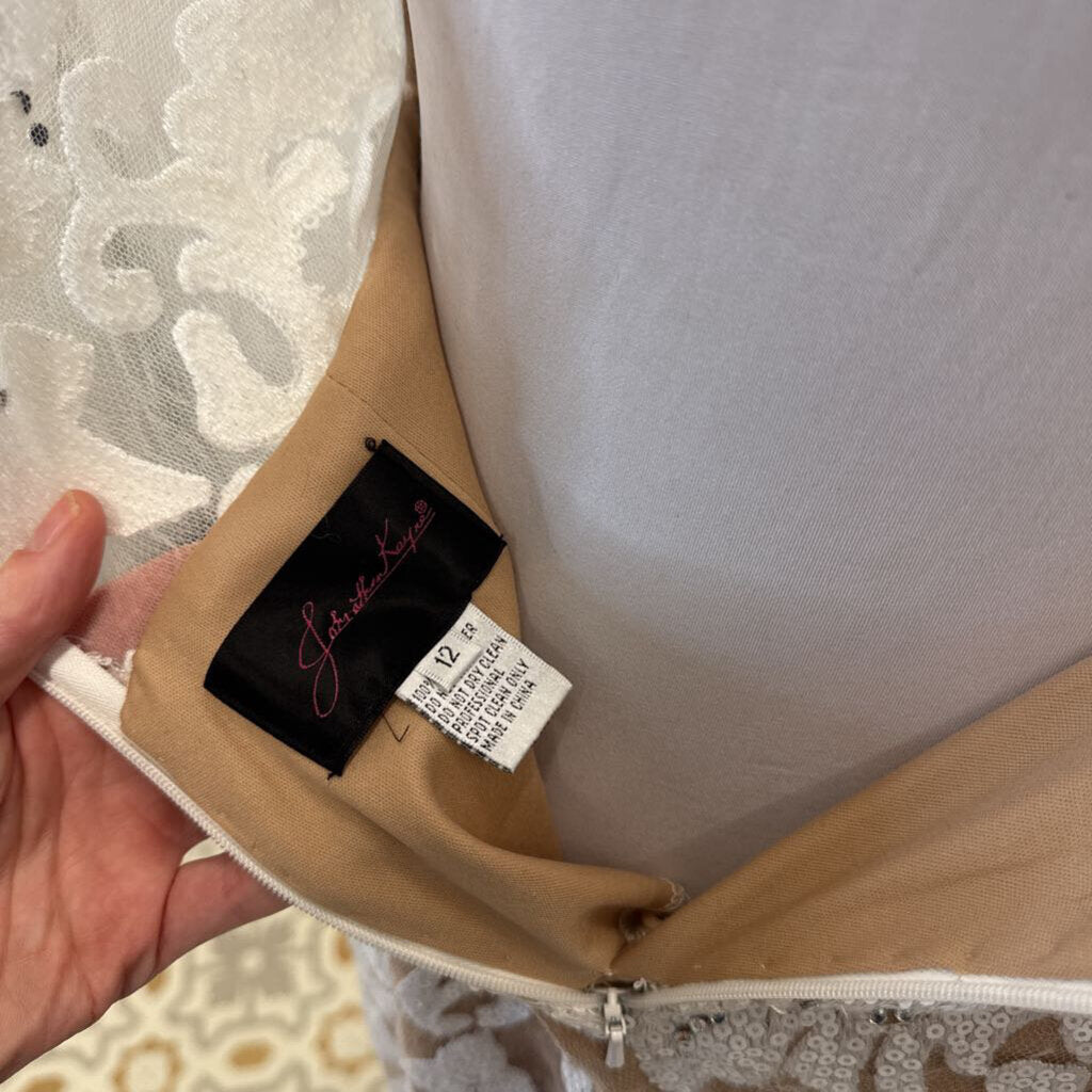 Johnathan Kayne Sequined Lace Long Formal 12