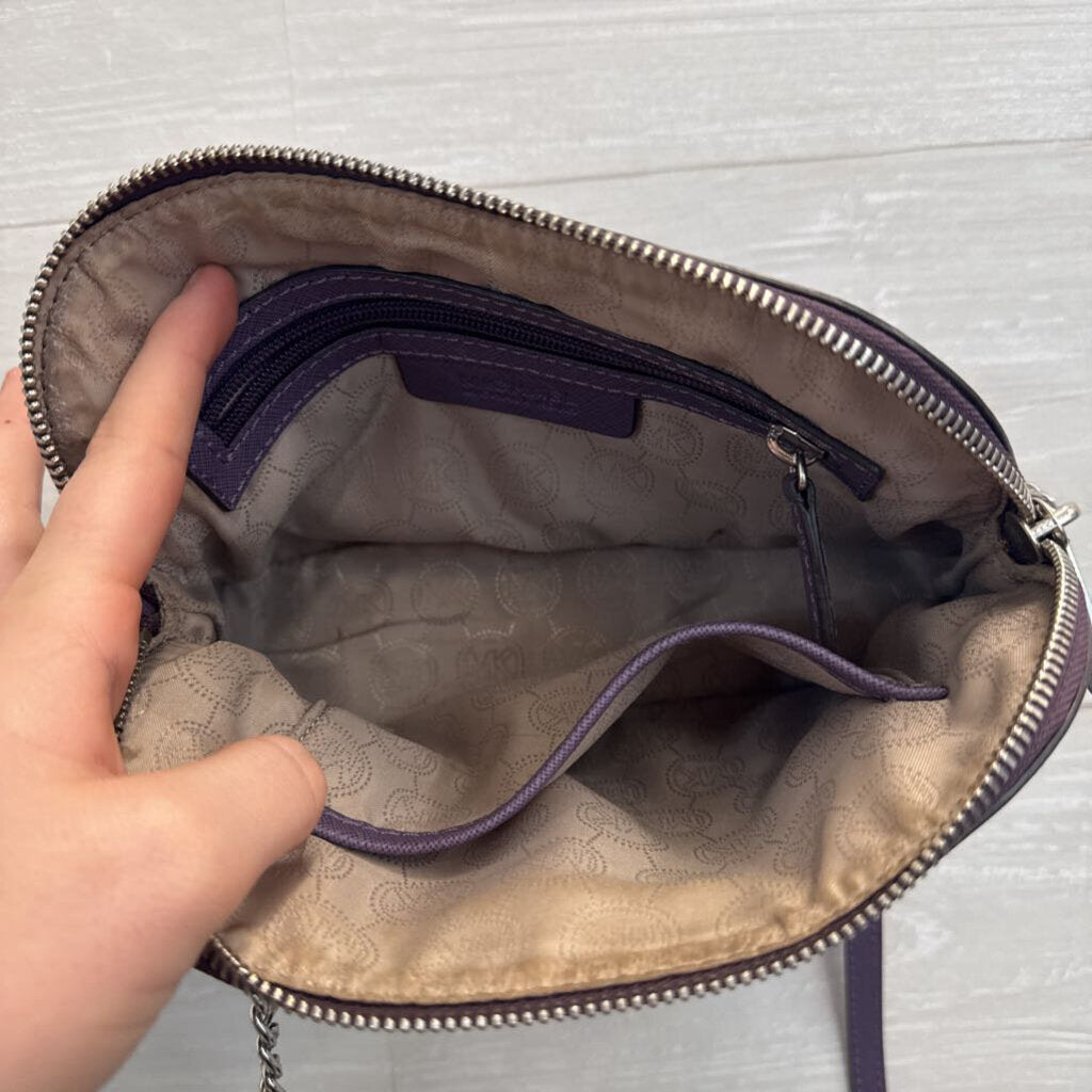 Michael Kors Purple Cindy Dome Crossbody Purse