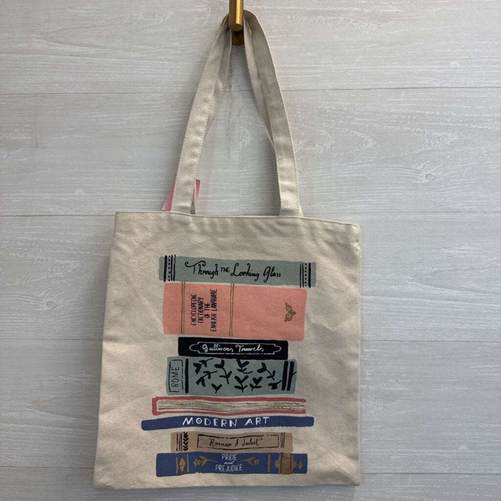 Kate Spade Beige/ Multi Stack of Classics Canvas Tote Bag