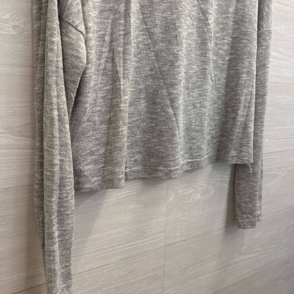 Z Supply Gey Knit Cropped Cardigan Sweater Small