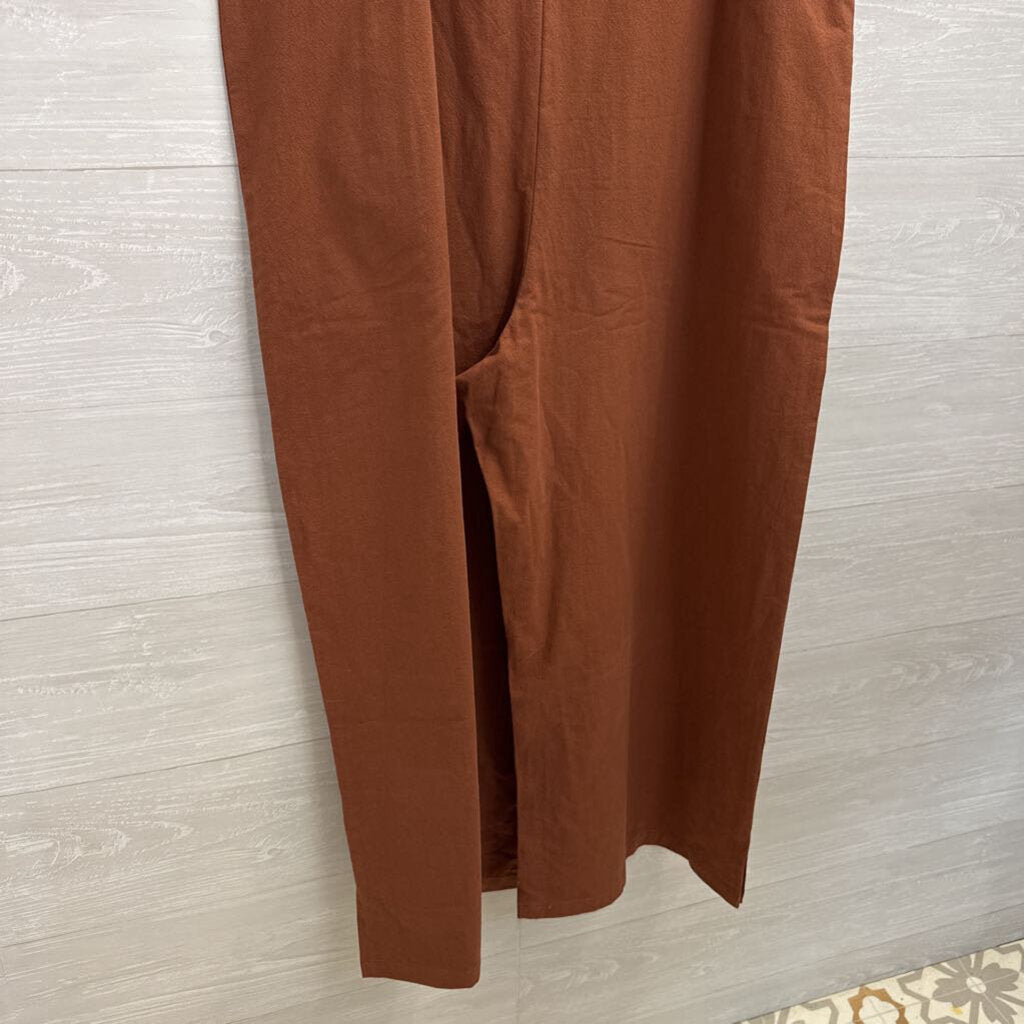 Rust Wide Leg Overalls Large