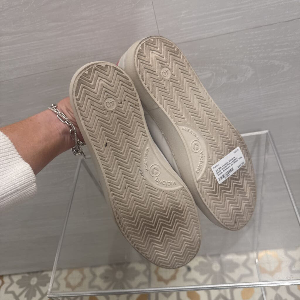 Victoria Berlin White/ Pink Leather/ Suede Sneakers 40