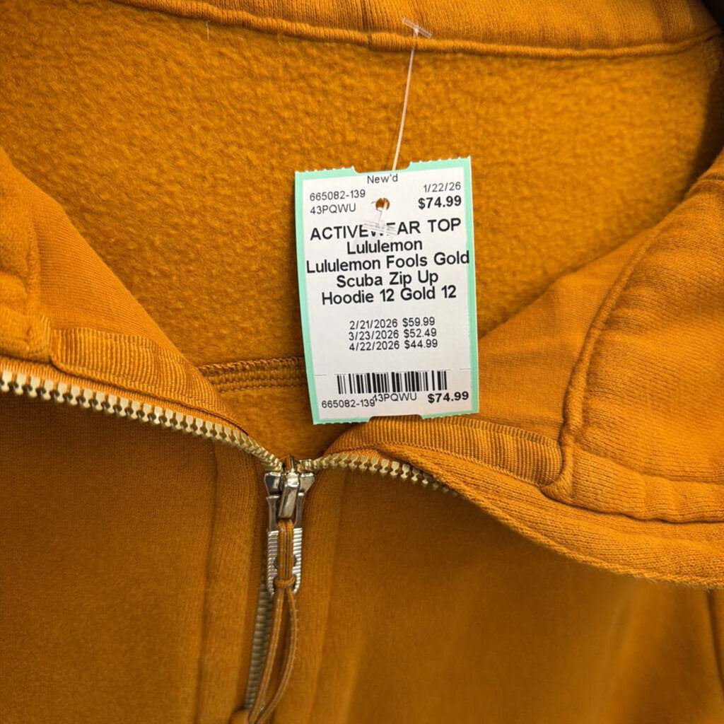 Lululemon Fools Gold Scuba Zip Up Hoodie 12
