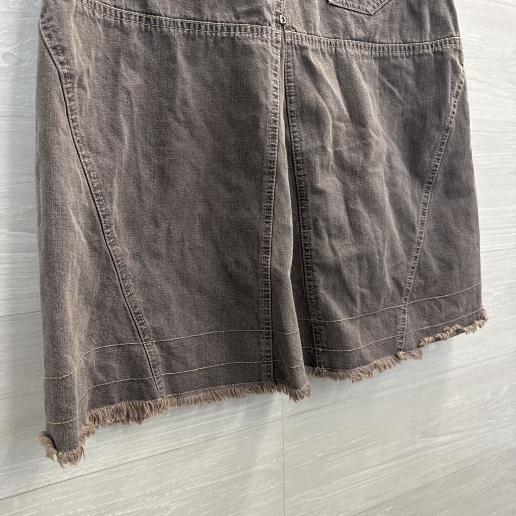 Gloria Vanderbilt Grey Denim Midi Skirt 8
